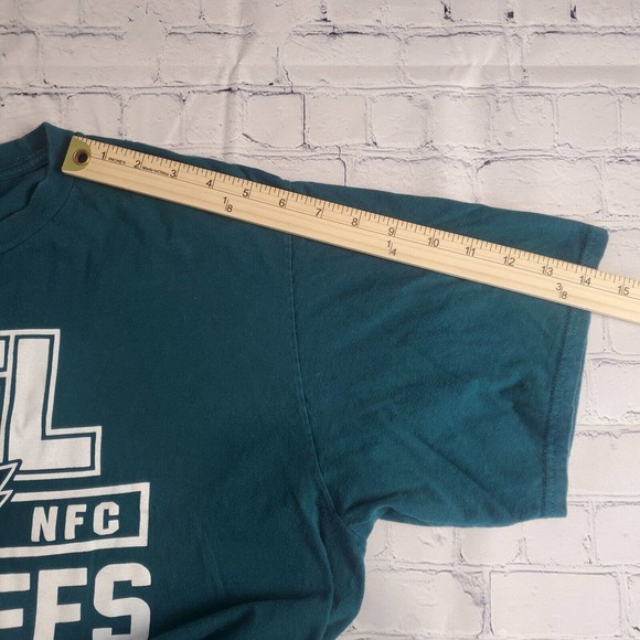 NFL Team Apparel XL Philadelphia Eagles Short Sleeve T-Shirt Green 2017 Playoffs - Picture 6 of 7